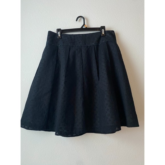 Talbots Dresses & Skirts - Talbots Swiss Dot Black Skirt Size Womens 12p A Line Pleated